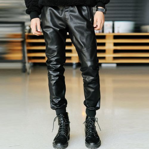 Pantalon cuir homme serré pour jeunesse hiver - Ref 1482360