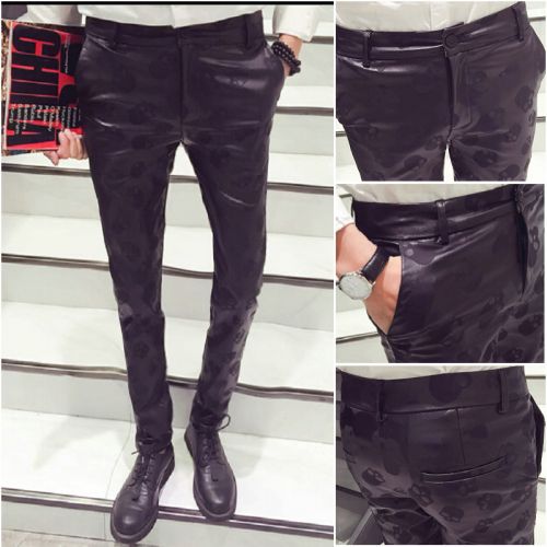 Pantalon cuir homme droit pour jeunesse printemps - Ref 1482416