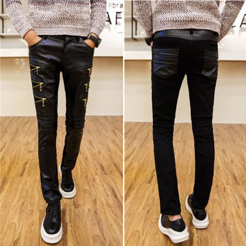 Pantalon cuir homme droit pour adolescent automne - Ref 1482418