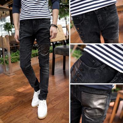 Pantalon cuir homme serré pour adolescent automne - Ref 1482464