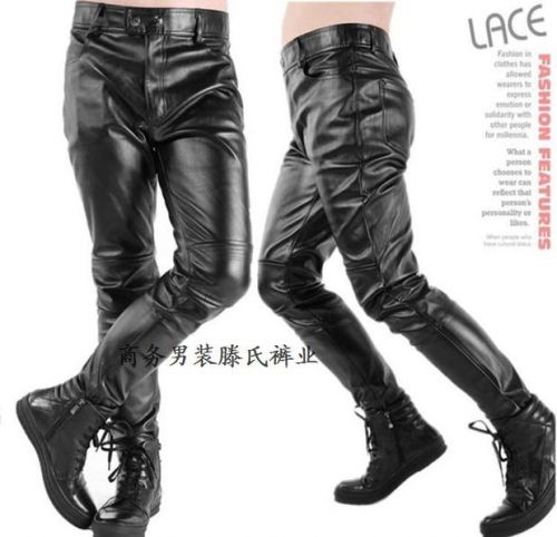 Pantalon cuir homme pantalons fuselés pour adolescent automne - Ref 1482531