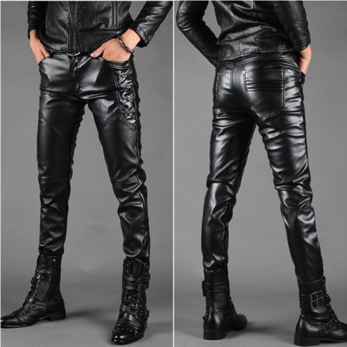 Pantalon cuir homme droit pour adolescent printemps - Ref 1482551