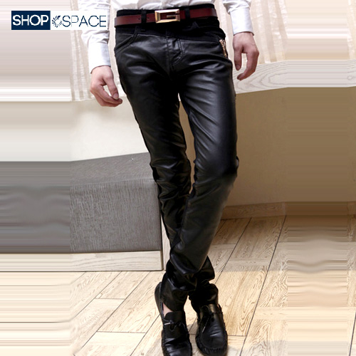 Pantalon cuir homme droit pour jeunesse SHOPSPACE - Ref 1482586