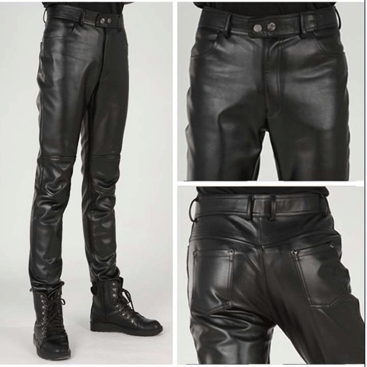 Pantalon cuir homme serré pour adolescent automne - Ref 1482717