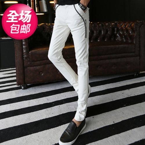 Pantalon cuir homme serré pour jeunesse été - Ref 1482726