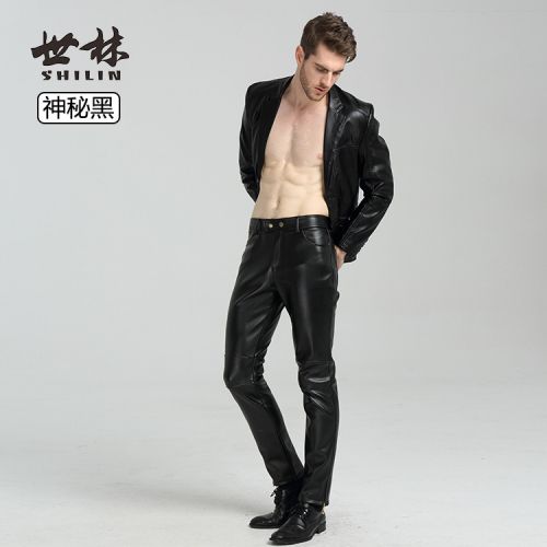 Pantalon cuir homme droit pour jeunesse PU automne - Ref 1482734