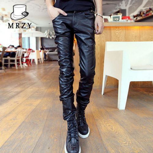 Pantalon cuir homme serré pour jeunesse PU automne - Ref 1482742