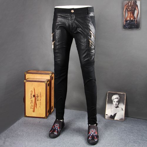 Pantalon cuir homme droit pour jeunesse automne - Ref 1482777