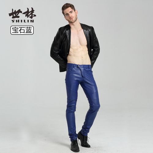 Pantalon cuir homme serré pour jeunesse PU hiver - Ref 1482785