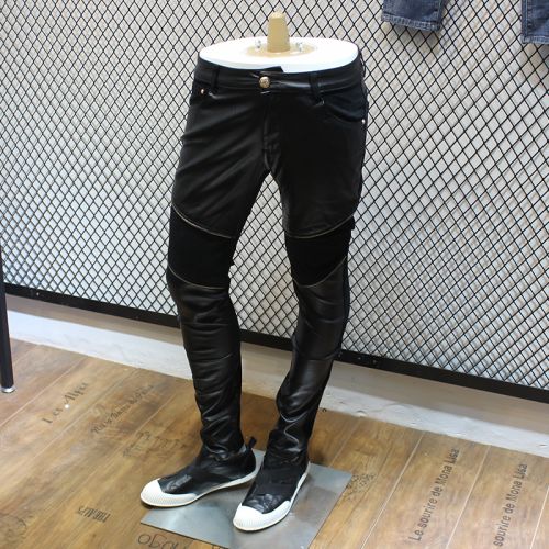 Pantalon cuir homme serré pour jeunesse hiver - Ref 1482788