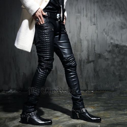 Pantalon cuir homme pantalons fuselés pour jeunesse - Ref 1482834