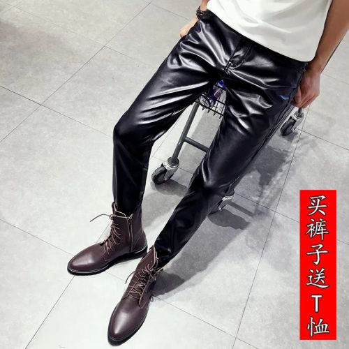Pantalon cuir homme serré pour adolescent automne - Ref 1482860
