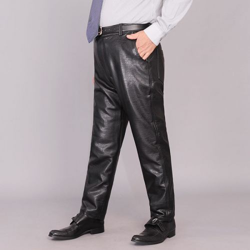 Pantalon cuir homme pour personne âgée BAEBISLLOOG PU hiver - Ref 1482894