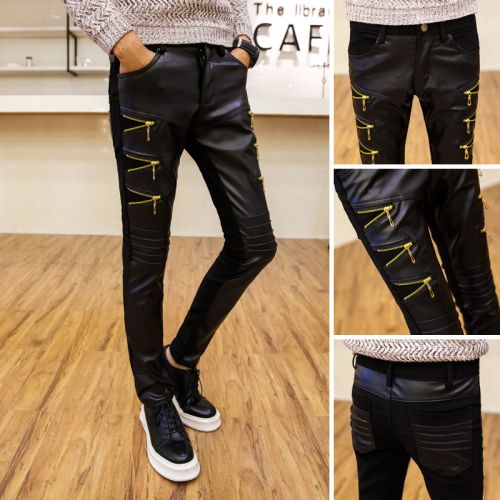 Pantalon cuir homme droit pour adolescent automne - Ref 1482905