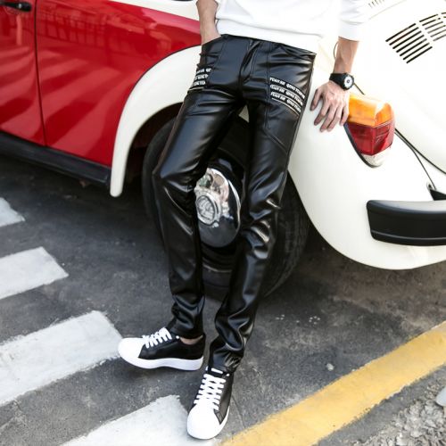 Pantalon cuir homme serré pour jeunesse hiver - Ref 1482911