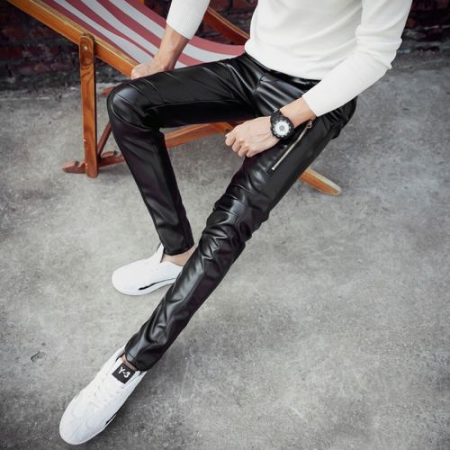 Pantalon cuir homme serré pour adolescent hiver - Ref 1482924