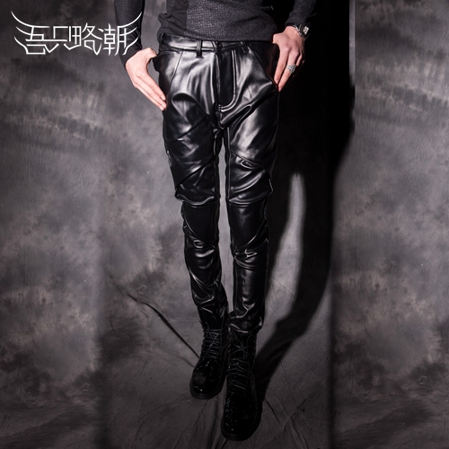 Pantalon cuir homme serré pour jeunesse automne - Ref 1482930