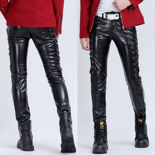 Pantalon cuir homme serré pour adolescent hiver - Ref 1483022