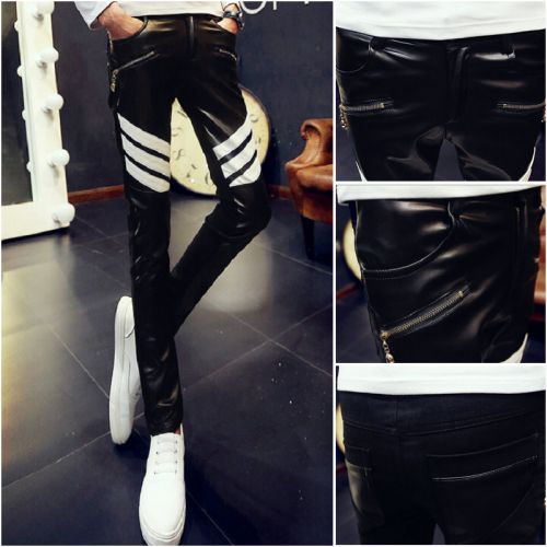 Pantalon cuir homme pantalons fuselés pour jeunesse hiver - Ref 1483162
