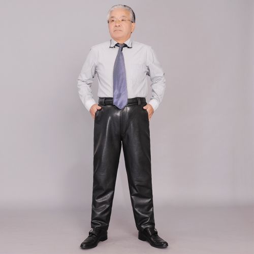 Pantalon cuir homme pour personne âgée PU hiver - Ref 1483202