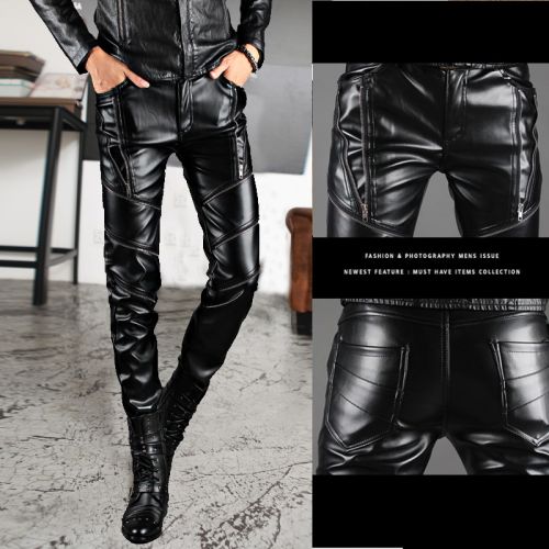 Pantalon cuir homme droit pour adolescent automne - Ref 1483214