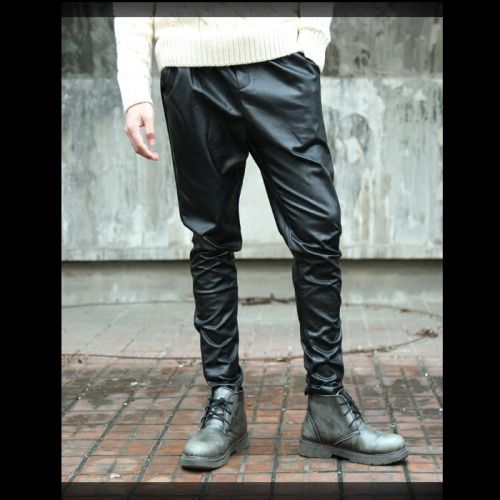 Pantalon cuir homme pantalons fuselés pour jeunesse hiver - Ref 1483229