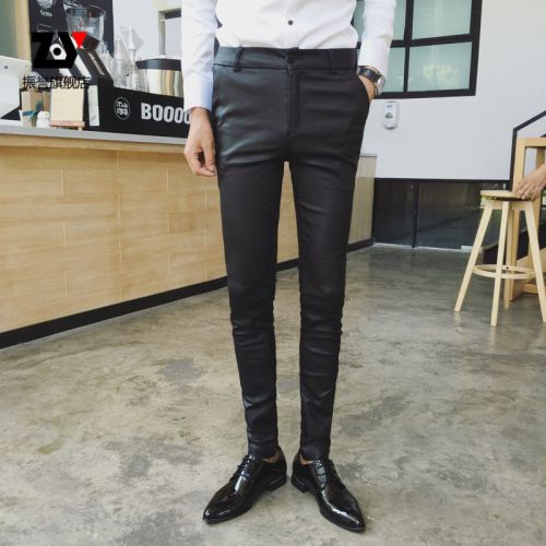 Pantalon cuir homme pantalons fuselés pour adolescent automne - Ref 1483254