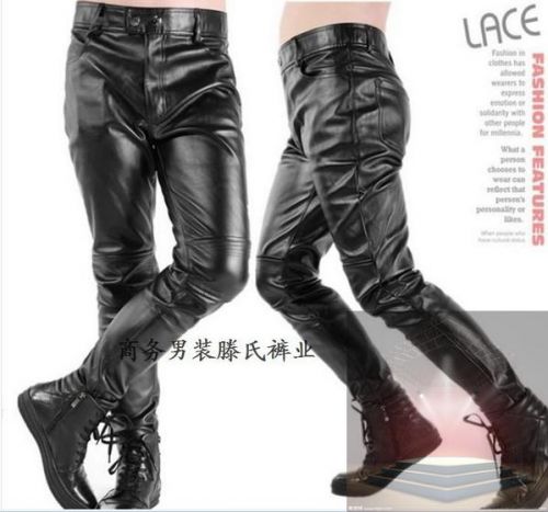 Pantalon cuir homme serré pour adolescent automne - Ref 1483258