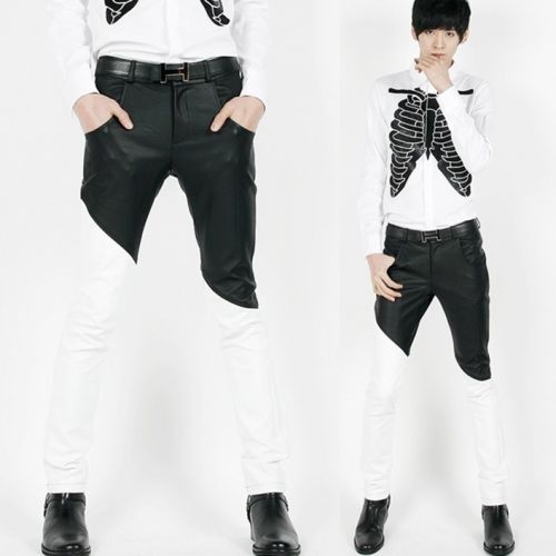 Pantalon cuir homme pantalons fuselés pour jeunesse automne - Ref 1483262