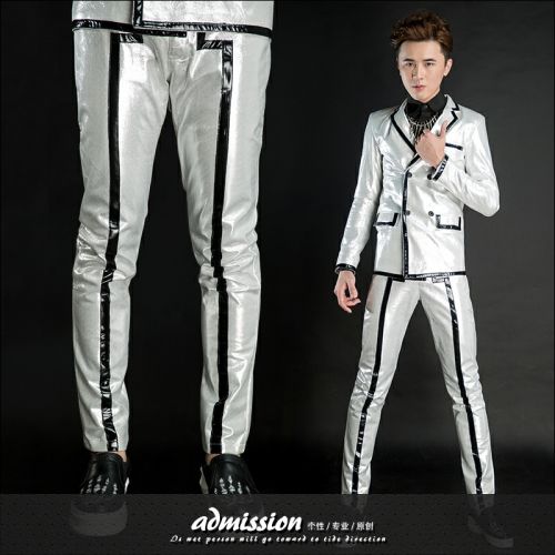 Pantalon cuir homme serré pour jeunesse - Ref 1483402