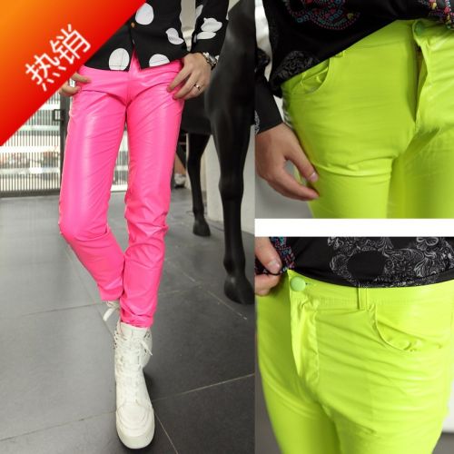 Pantalon cuir homme pantalons fuselés pour jeunesse printemps - Ref 1483449