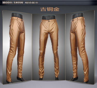 Pantalon cuir homme pour adolescent PU été - Ref 1483576