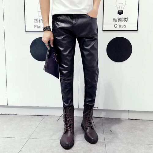 Pantalon cuir homme serré pour adolescent automne - Ref 1483729