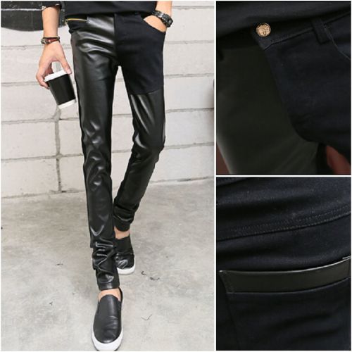 Pantalon cuir homme pantalons fuselés pour été - Ref 1483730