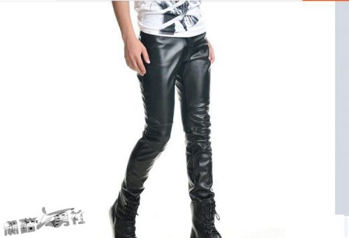 Pantalon cuir homme serré pour jeunesse automne - Ref 1483757
