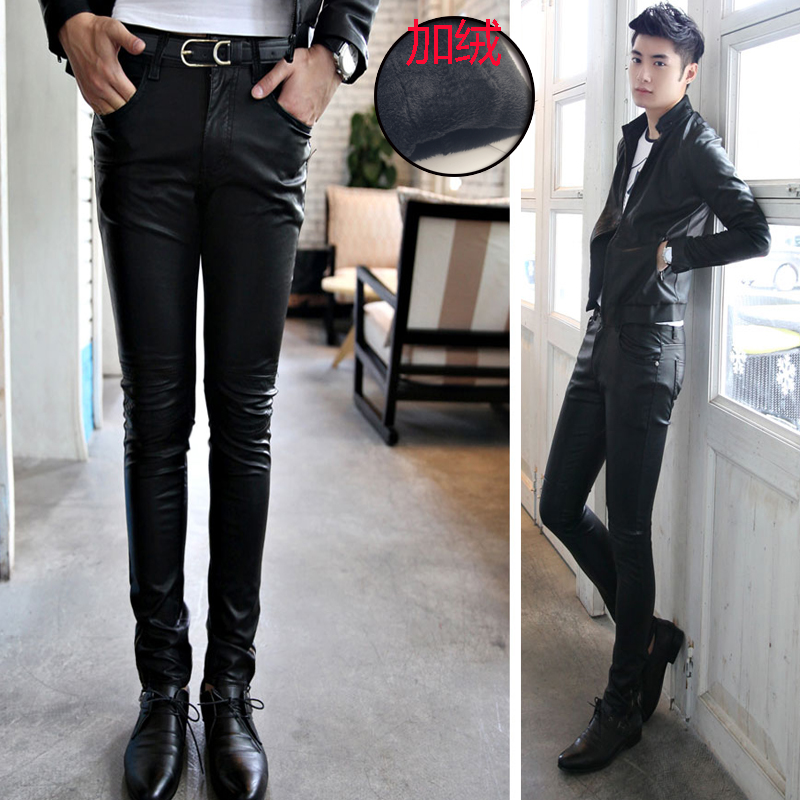 Pantalon cuir homme serré pour adolescent automne - Ref 1483784