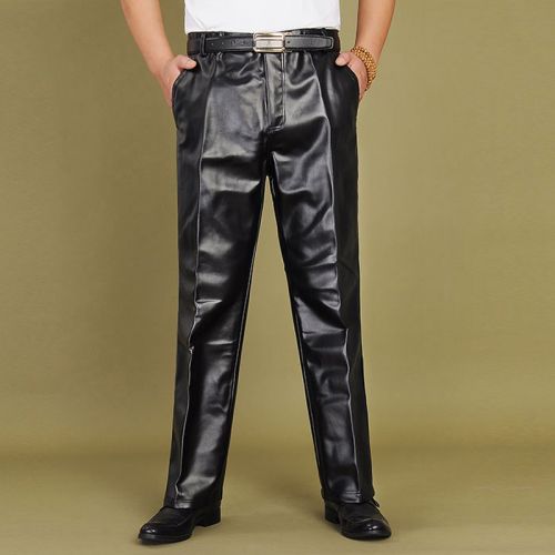 Pantalon cuir homme droit BAEBISLLOOG pour automne - Ref 1483819