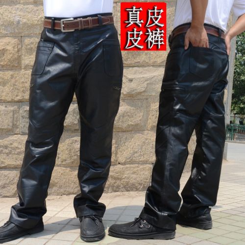 Pantalon cuir homme droit pour jeunesse peau de chèvre automne - Ref 1483824