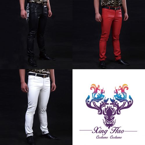 Pantalon cuir homme serré pour jeunesse automne - Ref 1483856