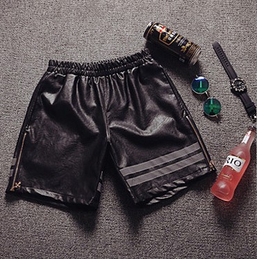 Pantalon cuir homme droit pour adolescent PU automne - Ref 1483891