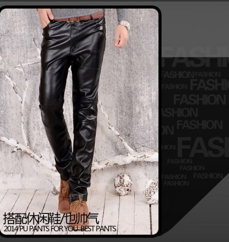 Pantalon cuir homme serré pour jeunesse automne - Ref 1483894