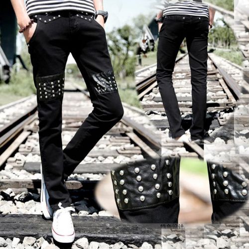 Pantalon cuir homme pantalons fuselés pour adolescent printemps - Ref 1483930