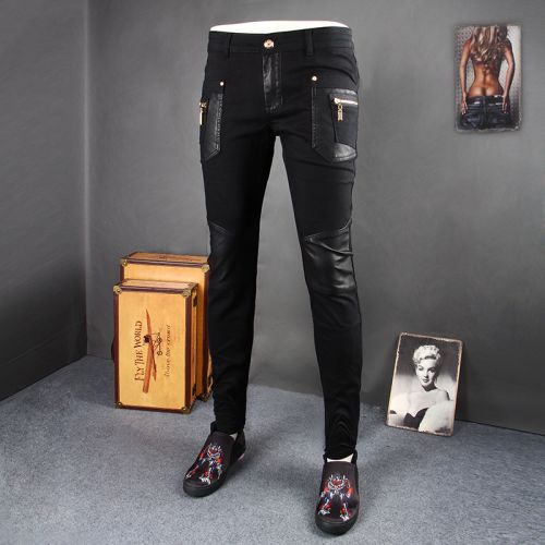 Pantalon cuir homme serré pour jeunesse automne - Ref 1484012