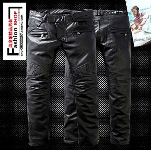Pantalon cuir homme serré pour jeunesse hiver - Ref 1484043