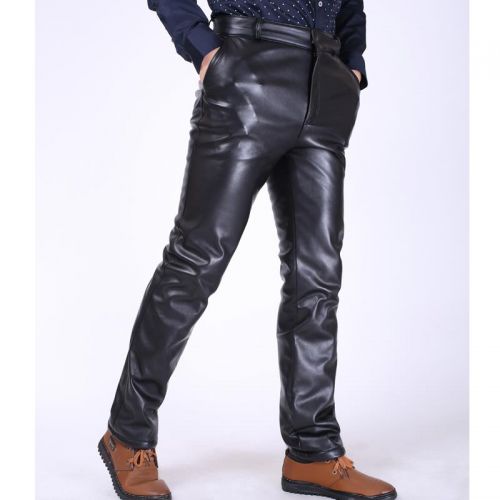 Pantalon cuir homme droit PU pour hiver - Ref 1484099