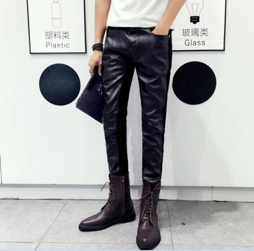 Pantalon cuir homme serré pour adolescent automne - Ref 1484105