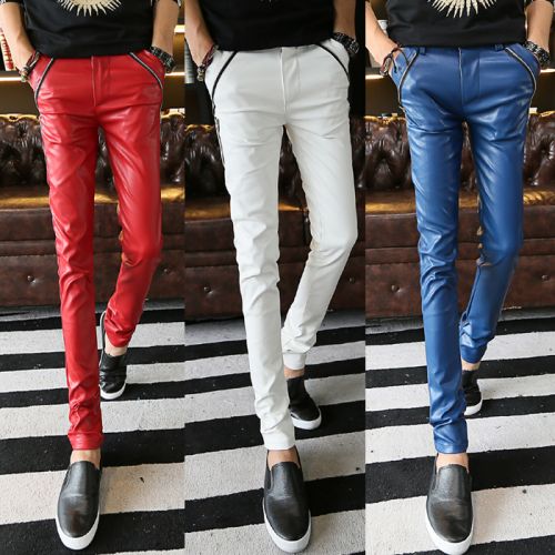 Pantalon cuir homme pantalons fuselés - Ref 1484108