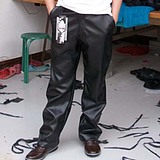 Pantalon cuir homme serré pour hiver - Ref 1484120