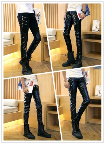 Pantalon cuir homme serré pour adolescent PU - Ref 1484173