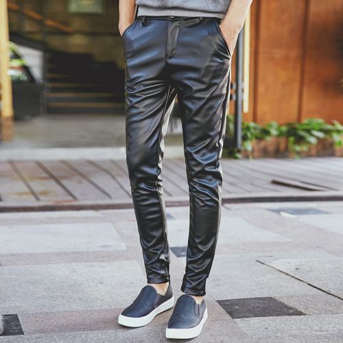 Pantalon cuir homme serré pour jeunesse SHINOOUOMO PU hiver - Ref 1484192